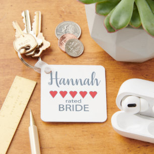 Bridal & Wedding Party 5 Heart Bride Keychain