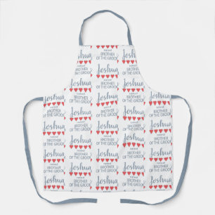 Bridal & Wedding Party 5 Heart Brother of Groom Apron