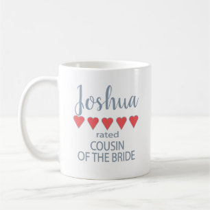 Bridal & Wedding Party 5 Heart Cousin of Bride Coffee Mug