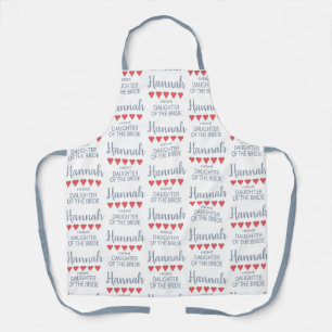 Bridal & Wedding Party 5 Heart Daughter of Bride Apron