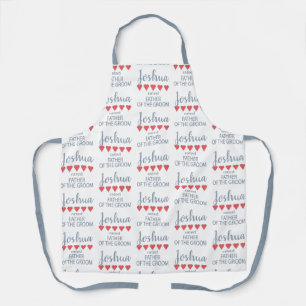 Bridal & Wedding Party 5 Heart Father of Groom Apron