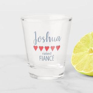 Bridal & Wedding Party 5 Heart Fiance Shot Glass