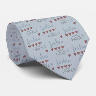 Bridal & Wedding Party 5 Heart Fiance Tie