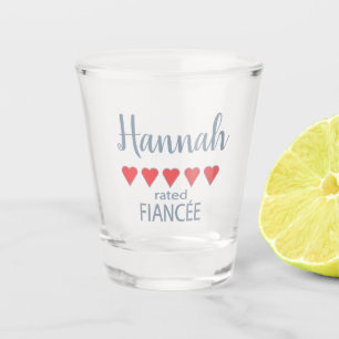 Bridal & Wedding Party 5 Heart Fiancee Shot Glass