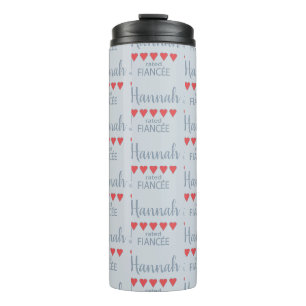 Bridal & Wedding Party 5 Heart Fiancee Thermal Tumbler