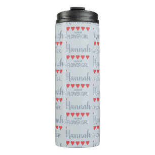 Bridal & Wedding Party 5 Heart Flower Girl Thermal Tumbler