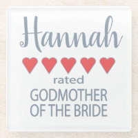 Bridal & Wedding Party 5 Heart Godmother of Bride