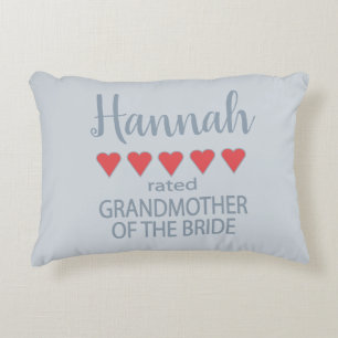 Bridal & Wedding Party 5 Heart Grandmother o Bride Accent Pillow