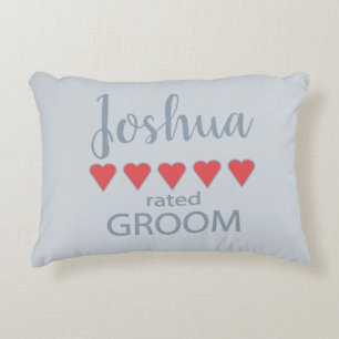 Bridal & Wedding Party 5 Heart Groom Accent Pillow
