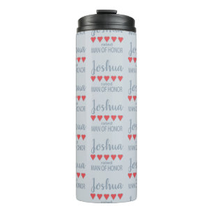 Bridal & Wedding Party 5 Heart Man of Honour Thermal Tumbler