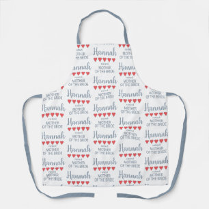 Bridal & Wedding Party 5 Heart Mother of Bride Apron
