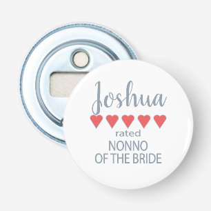 Bridal & Wedding Party 5 Heart Nonno of Bride Bottle Opener