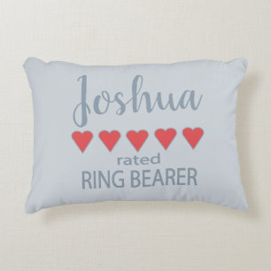 Bridal & Wedding Party 5 Heart Ring Bearer Accent Pillow