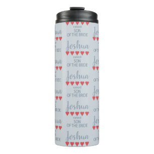 Bridal & Wedding Party 5 Heart Son of Bride Thermal Tumbler