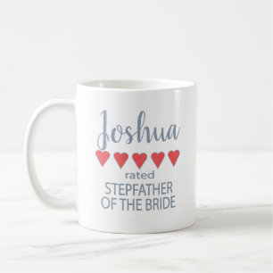 Bridal & Wedding Party 5 Heart Stepfather of Bride Coffee Mug