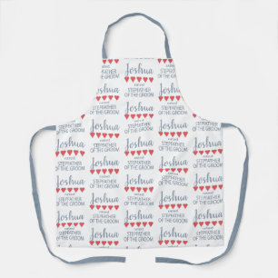 Bridal & Wedding Party 5 Heart Stepfather of Groom Apron