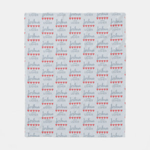 Bridal & Wedding Party 5 Heart Usher Fleece Blanket