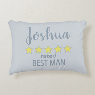 Bridal & Wedding Party 5 Star Best Man Accent Pillow