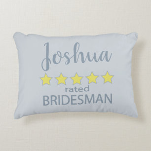 Bridal & Wedding Party 5 Star Bridesman Accent Pillow