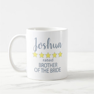 Bridal & Wedding Party 5 Star Brother of Bride Coffee Mug