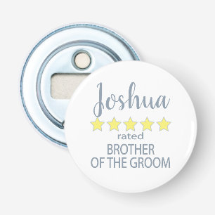 Bridal & Wedding Party 5 Star Brother of Groom Bottle Opener