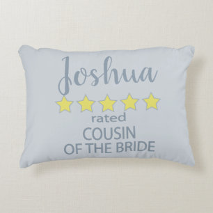 Bridal & Wedding Party 5 Star Cousin of Bride Accent Pillow