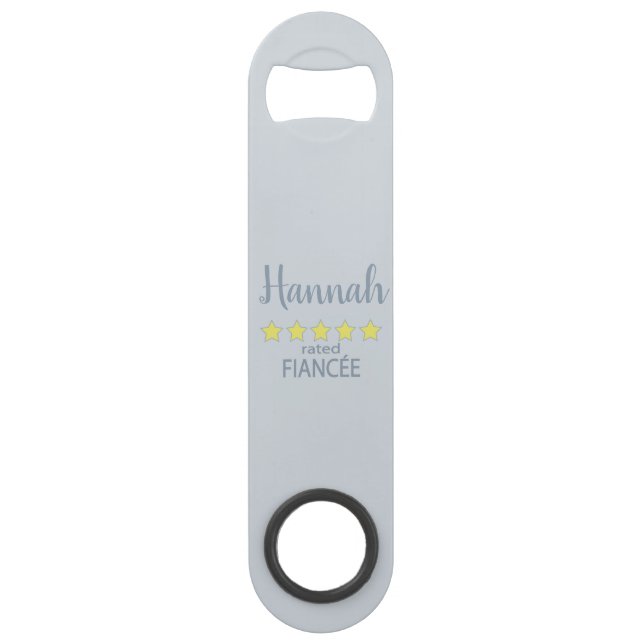 Bridal & Wedding Party 5 Star Fiancee Bar Key (Front)