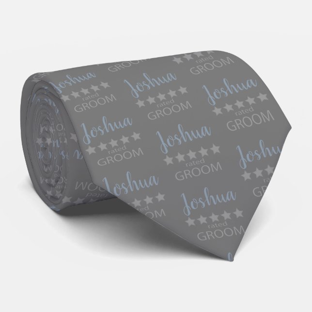 Bridal & Wedding Party 5 Star Groom Tie (Rolled)