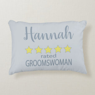 Bridal & Wedding Party 5 Star Groomswoman Accent Pillow