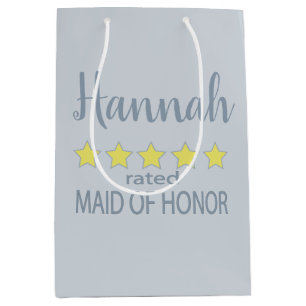 Bridal & Wedding Party 5 Star Maid of Honour Medium Gift Bag