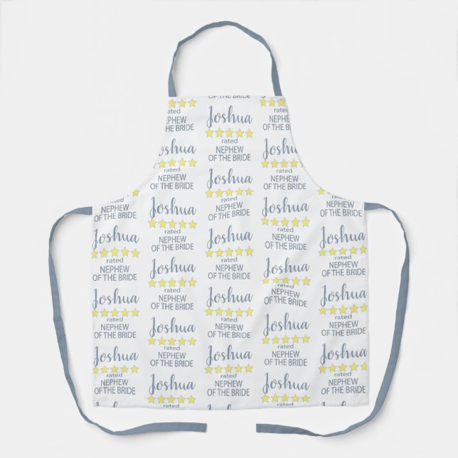 Bridal & Wedding Party 5 Star Nephew of Bride Apron (Front)
