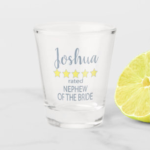 Bridal & Wedding Party 5 Star Nephew of Bride Shot Glass