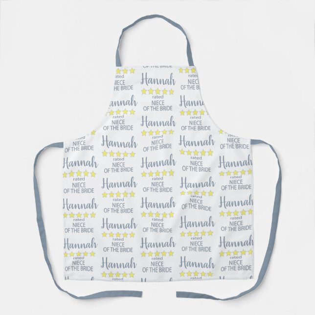 Bridal & Wedding Party 5 Star Niece of Bride Apron (Front)