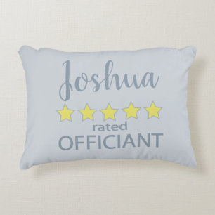 Bridal & Wedding Party 5 Star Officiant Accent Pillow