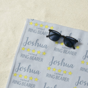 Bridal & Wedding Party 5 Star Ring Bearer Beach Towel