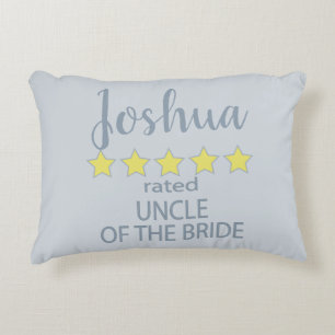 Bridal & Wedding Party 5 Star Uncle of Bride Accent Pillow