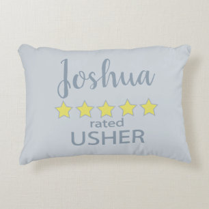 Bridal & Wedding Party 5 Star Usher Accent Pillow