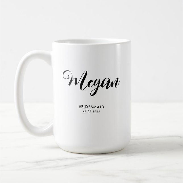 Bridal Wedding Party Proposal Gift for Bridesmaid Coffee Mug (Left)