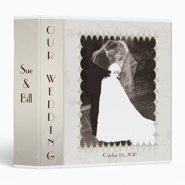 Bridal Wedding Photo Binder / Scrapbook (Front/Spine)
