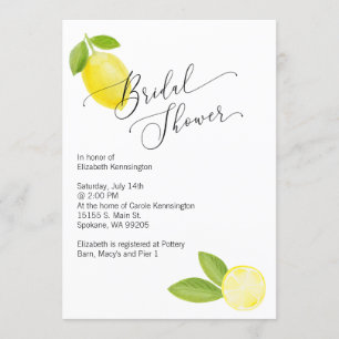 Bridal / Wedding Shower Invitation with Lemon