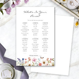 Bridal What's In Your Purse Game