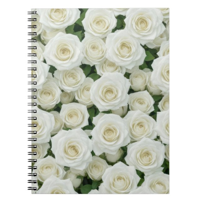 Bridal White Rose Notebook (Front)