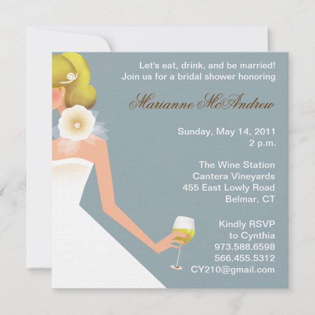 Bridal wine Invitation (Front)