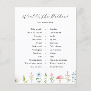 Bridal Would She Rather Game