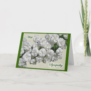 Bridal Wreath Spirea Flowers Sympathy Card