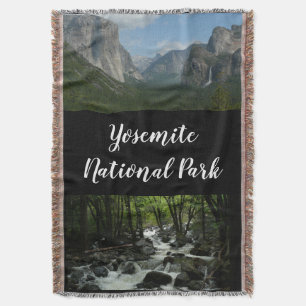 Bridalveil Creek in Yosemite National Park Throw Blanket