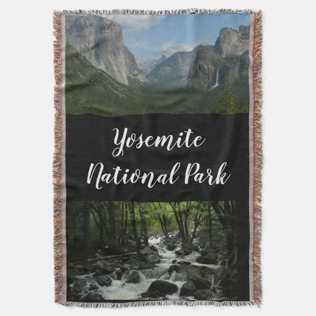 Bridalveil Creek in Yosemite National Park Throw Blanket (Front Vertical)