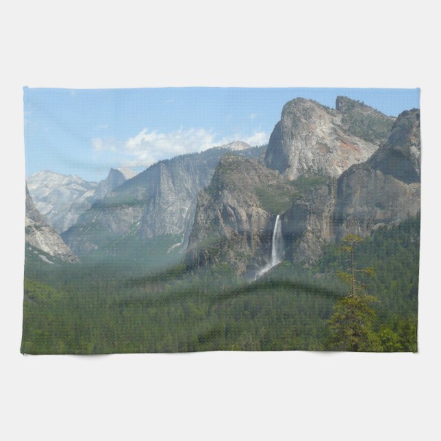 Bridalveil Falls and Half Dome at Yosemite Kitchen Towel (Horizontal)