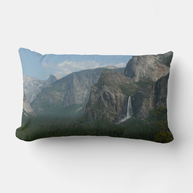 Bridalveil Falls and Half Dome at Yosemite Lumbar Pillow (Front)