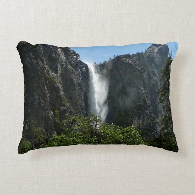 Bridalveil Falls at Yosemite National Park Decorative Pillow (Front)
